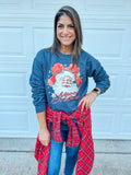 MERRY CHRISTMAS SANTA SWEATSHIRT (D GREY)