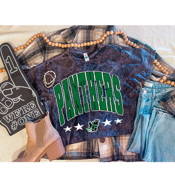 YELLVILLE PANTHRS  ACID WASH TEE {{PREORDER}}