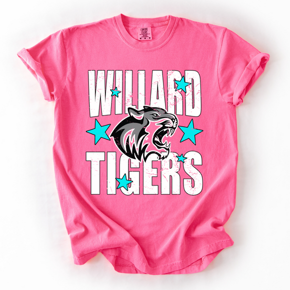 WILLARD TIGERS NEW STARS PINK TEE {{PREORDER}}