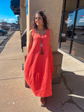 Coral Midi Dress