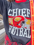 CHIEFS FOOTBALL TRENDY BLOCK SWEATSHIRT {{PREORDER}}