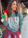 JOY TO WORLD SWEATSHIRT (H GREEN)