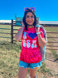 I LOVE THE USA TIE DYE TEE {{ PREORDER }}