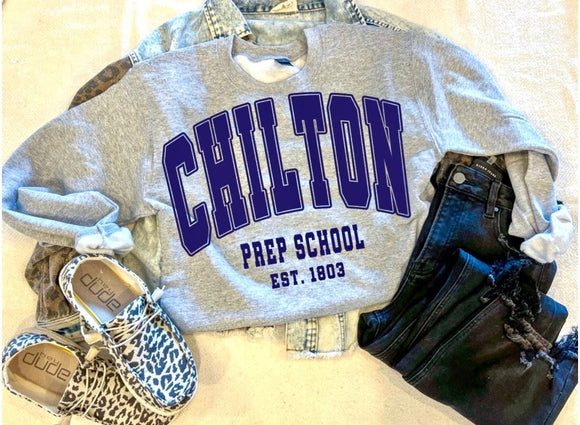CHILTON PREP SCHOOL SWEATSHIRT (S GREY)
