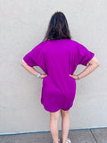 PLUM MICROFIBER SHORTS SET