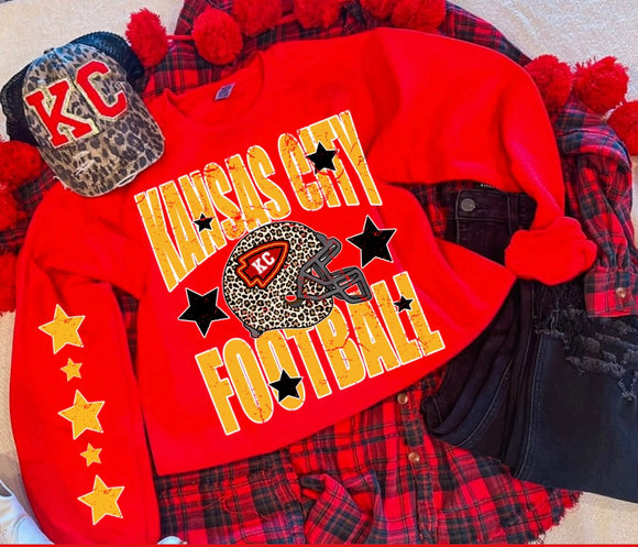 KANSAS CITY FOOTBALL STAR SLEEVES SWEATSHIRT {{PREORDER}}