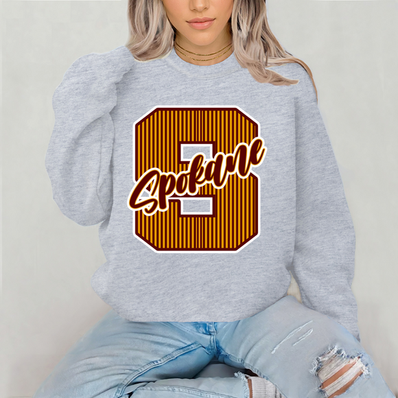 SPOKANE PINSTRIPE SWEATSHIRT-SPORT GREY