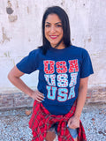 USA STACKED TEE {{ PREORDER }}