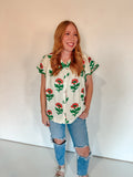 CREAM FLORAL TOP