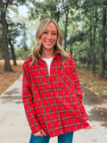 Red Plaid Top