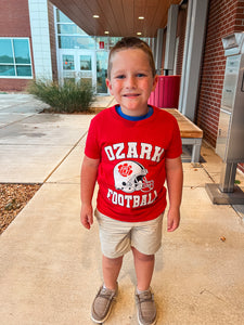 TIGERS FOOTBALL TEE-RED