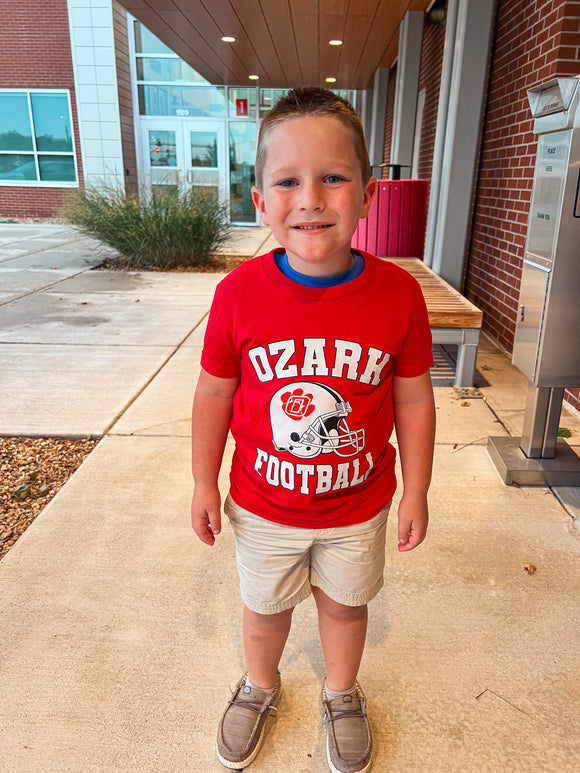 TIGERS FOOTBALL TEE-RED
