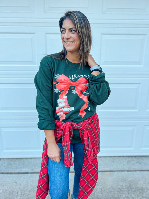 SANTA BOW SWEATSHIRT (FORREST)