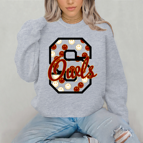 SPOKANE SMILEY SWEATSHIRT-SPORT GREY