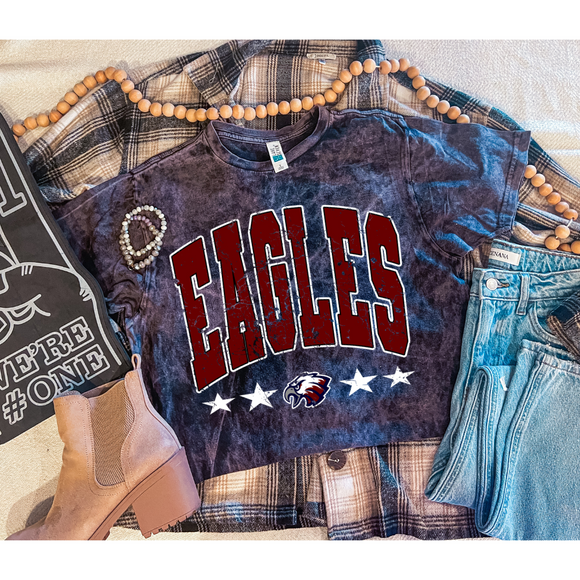 JOPLIN EAGLES ACID WASH TEE {{PREORDER}}