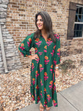 GREEN FLORAL DRESS
