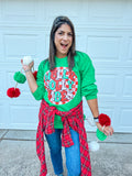 HOLLY JOLLY VIBES SWEATSHIRT (GREEN)