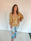 MUSTARD PATTERN TOP