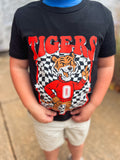 TIGERS CARTOON TEE-BLACK