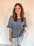 NAVY FAVORITE COMFY TOP