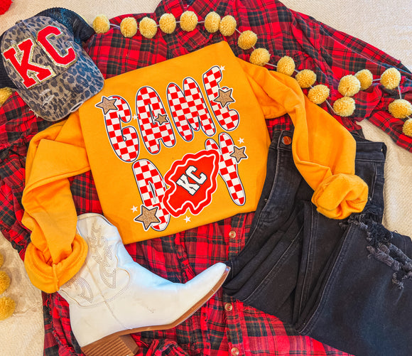 CHIEFS GAMEDAY CHECK SWEATSHIRT {{PREORDER}}