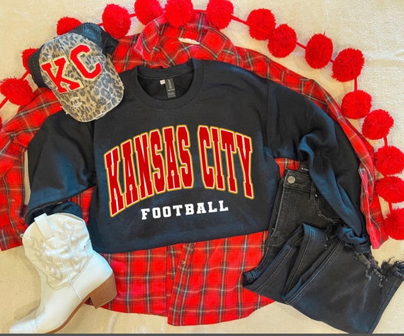 KANSAS CITY FOOTBALL BASIC SWEATSHIRT (BLACK)