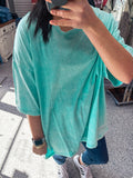 LIGHT MINT ACID WASH TEE