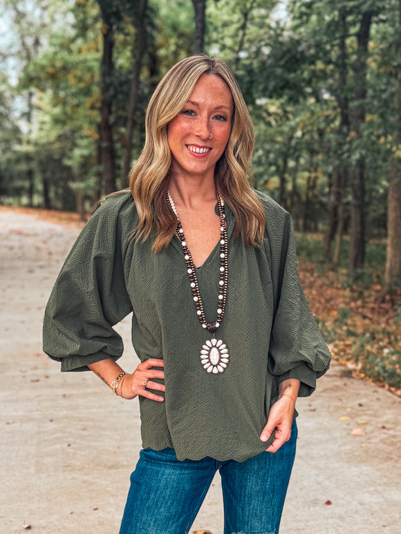 Olive Fall Top