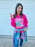 MERRY AND BRIGHT SWEATSHIRT (PINK)