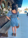 LIGHT DENIM MIDI DRESS