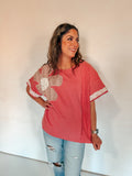 ROSE FLOWER DETAIL TOP