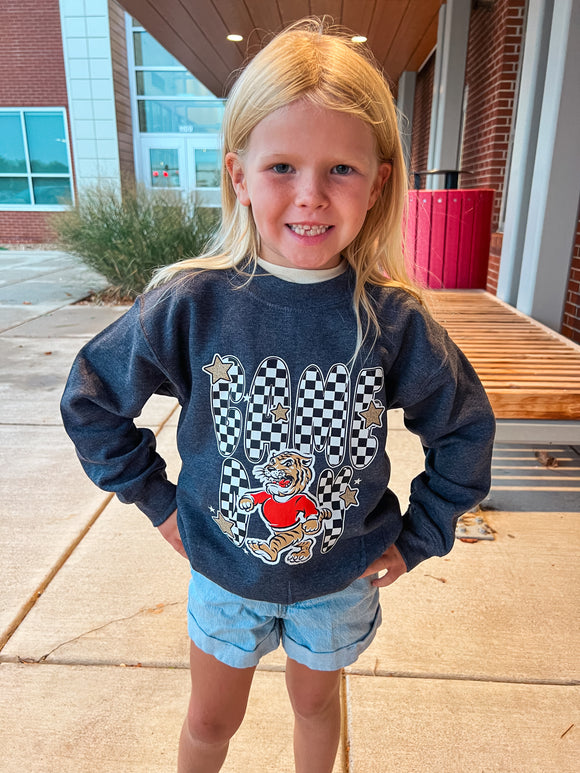 OZARK GAMEDAY CHECK SWEATSHIRT-D GREY