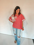 ROSE FLOWER DETAIL TOP