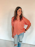 PEACH LITTLE SPRING TOP