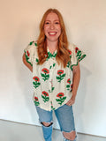 CREAM FLORAL TOP
