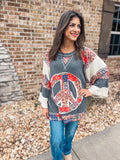 BOHO PEACE SIGN TUNIC TOP