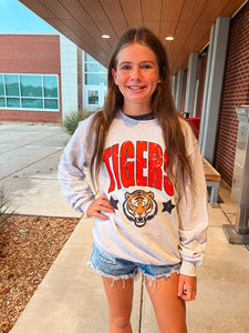 TIGERS STAR SWEATSHIRT-ASH