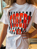 TIGERS CHECK STAR TEE-WHITE