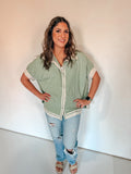 SAGE BUTTON UP TOP