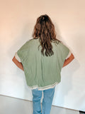 SAGE BUTTON UP TOP
