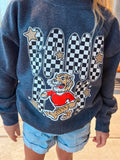 OZARK GAMEDAY CHECK SWEATSHIRT-D GREY