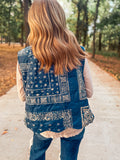 Dusty Blue Paisley Vest