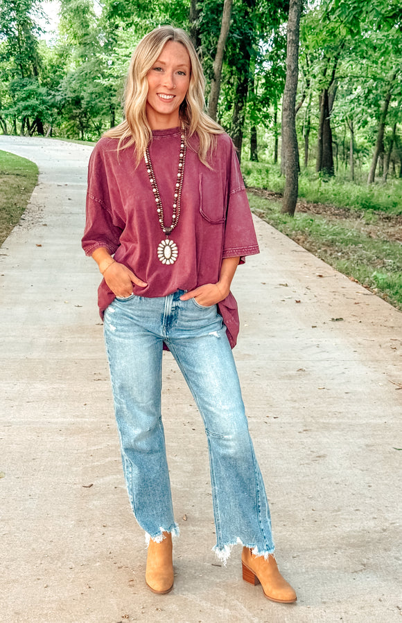Eggplant Take Me Home Loose Fit Top