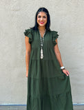 OLIVE MUST HAVE RUFFLE DRESS