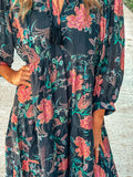 Paisley Crosspatch Midi Dress