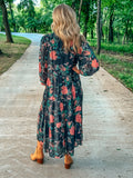 Paisley Crosspatch Midi Dress