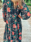 Paisley Crosspatch Midi Dress