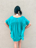 TEAL BABYDOLL TOP