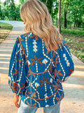 Abstract Honeycomb Print Top