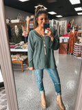 OLIVE SLOUCHY COMFY TOP